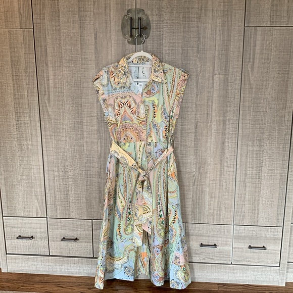 Zara Paisley Printed Midi Shirt‎ Dress - Picture 9 of 15